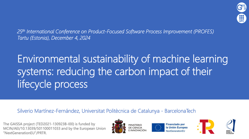 Silverio Martínez-Fernández Delivers Keynote on Green AI at PROFES 2024 Silverio Martínez-Fernández Delivers Keynote on Green AI at PROFES 2024